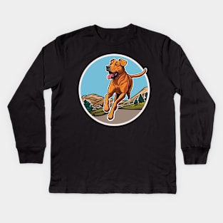 Rhodesian Ridgeback Kids Long Sleeve T-Shirt